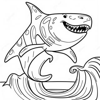 Page A Colorier Du Monstre Megalodon 54621-45459