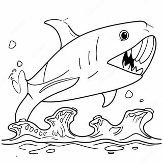 Page A Colorier Epique Du Saut De Megalodon 54622-45461