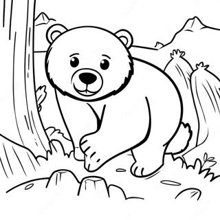 Page A Colorier De Laventure De Grizzly Lours Et Des Lemmings 54642-45481