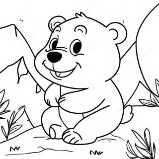 Page A Colorier De Laventure De Grizzly Lours Et Des Lemmings 54642-45482