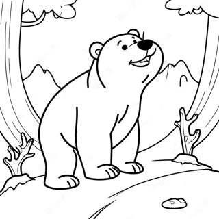 Page A Colorier De Laventure De Grizzly Lours Et Des Lemmings 54642-45484