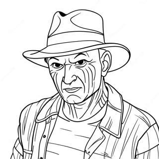 Page A Colorier De Freddy Krueger Effrayant Dans Les Reves 54652-45489