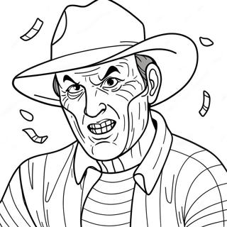 Page A Colorier De Freddy Krueger Effrayant Dans Les Reves 54652-45490