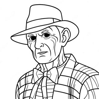 Page A Colorier De Freddy Krueger Effrayant Dans Les Reves 54652-45491