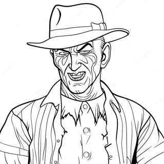 Page A Colorier De Freddy Krueger Effrayant Dans Les Reves 54652-45492