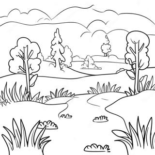 Page A Colorier Dun Beau Paysage Polonais 54672-45516