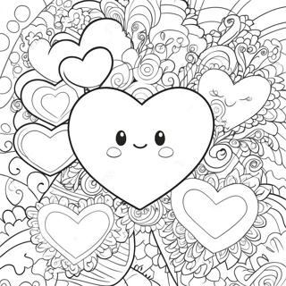 Page A Colorier Coeurs Damour Mignons 5473-4381