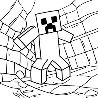 Page A Colorier Minecraft Creeper En Action 54752-45567