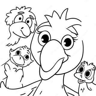 Page A Colorier Big Bird Avec Ses Amis 54782-45602