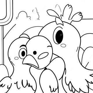 Page A Colorier Big Bird Avec Ses Amis 54782-45604