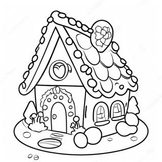 Maison En Pain D'épice De Noël Pages À Colorier