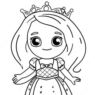 Page A Colorier Princesse Roblox Mignonne En Robe Etincelante 54922-45705