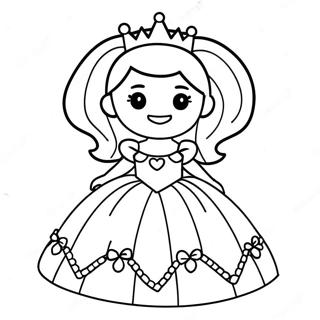 Page A Colorier Princesse Roblox Mignonne En Robe Etincelante 54922-45706