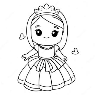 Page A Colorier Princesse Roblox Mignonne En Robe Etincelante 54922-45708