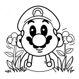 Page A Colorier Mario Fleur 54981-45750