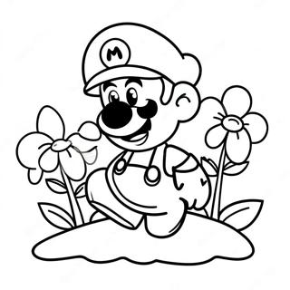 Page A Colorier Mario Fleur 54981-45751