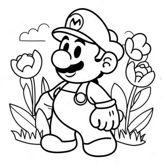 Page A Colorier Mario Fleur 54981-45752