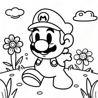 Page A Colorier Jardin De Fleurs Mario Colore 54982-45753