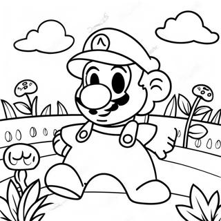 Page A Colorier Jardin De Fleurs Mario Colore 54982-45754