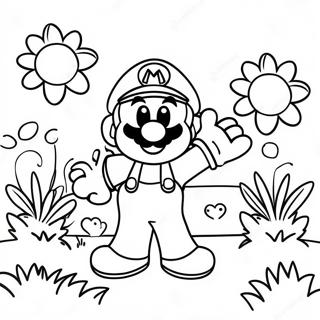 Page A Colorier Jardin De Fleurs Mario Colore 54982-45755