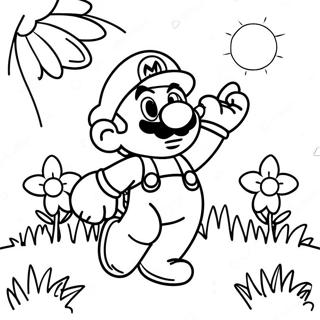 Page A Colorier Jardin De Fleurs Mario Colore 54982-45756