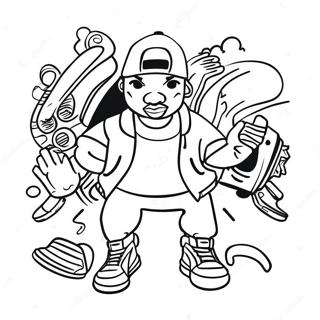 Page A Colorier Hip Hop Des Annees 90 55061-45810