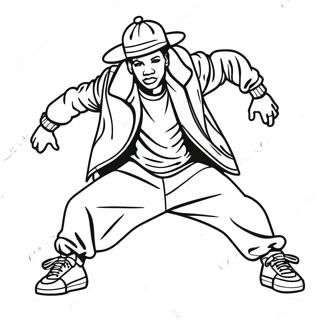 Page A Colorier Danseur Hip Hop Des Annees 90 55062-45817