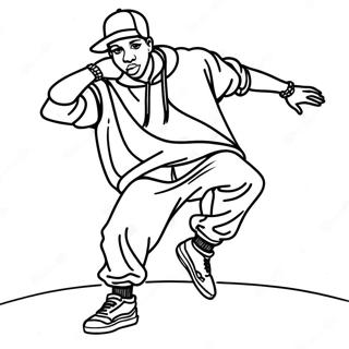 Page A Colorier Danseur Hip Hop Des Annees 90 55062-45818