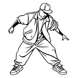 Page A Colorier Danseur Hip Hop Des Annees 90 55062-45819