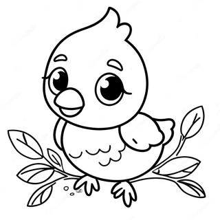 Page A Colorier Dun Adorable Bebe Oiseau 55132-45874