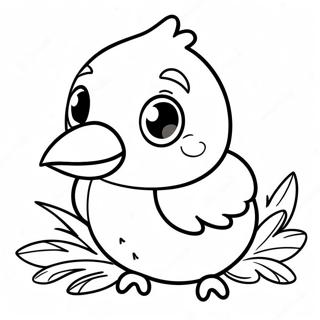 Page A Colorier Dun Adorable Bebe Oiseau 55132-45875