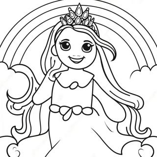 Princesse Arc-En-Ciel Pages À Colorier