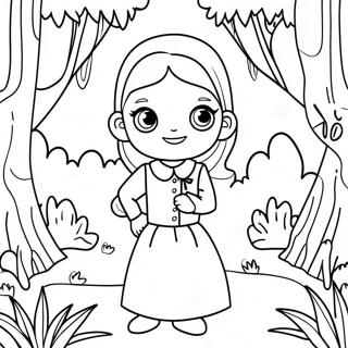 Page A Colorier Damelia Dans Une Foret Magique 55172-45905