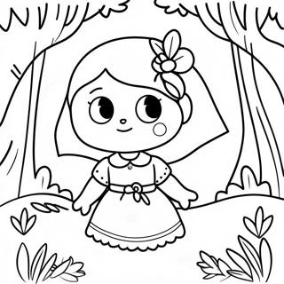 Page A Colorier Damelia Dans Une Foret Magique 55172-45906