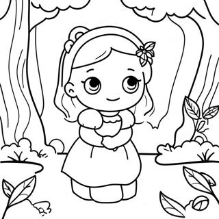 Page A Colorier Damelia Dans Une Foret Magique 55172-45908