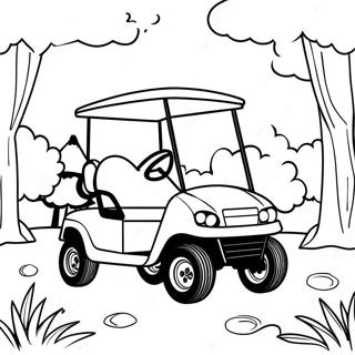 Voiture De Golf Pages À Colorier