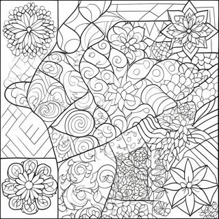 Page A Colorier Du Quilt Colore En Patchwork 55292-46002