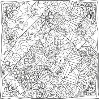 Page A Colorier Du Quilt Colore En Patchwork 55292-46003