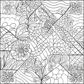 Page A Colorier Du Quilt Colore En Patchwork 55292-46004