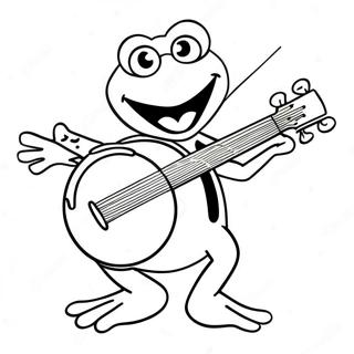 Page A Colorier De Kermit Jouant Du Banjo 55342-46046