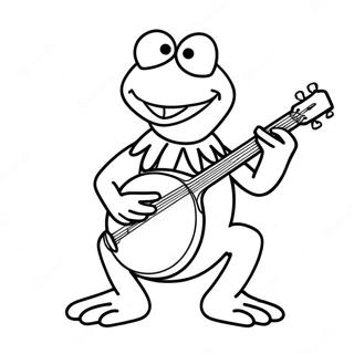 Page A Colorier De Kermit Jouant Du Banjo 55342-46048