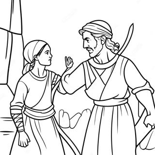 Rahab Courageuse Aidant Les Espions Page A Colorier 55352-46051