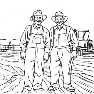 Agriculteurs De La Dust Bowl Page A Colorier 55372-46063