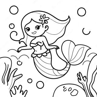 Scene Fantastique De Sirene Page A Colorier 55381-46067