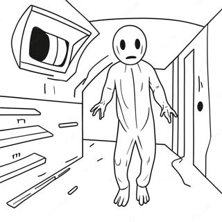 Scp 173 Dans Un Cadre Effrayant Page A Colorier 55402-46079