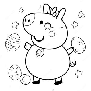 Peppa Pig Avec Des Oeufs Colores Page A Colorier 55412-46093