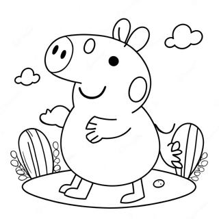 Peppa Pig Avec Des Oeufs Colores Page A Colorier 55412-46094