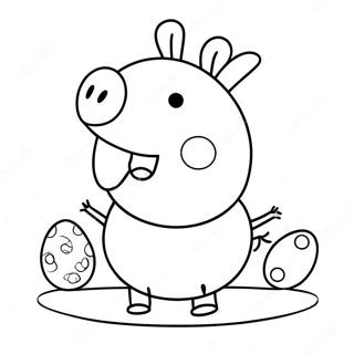 Peppa Pig Avec Des Oeufs Colores Page A Colorier 55412-46095