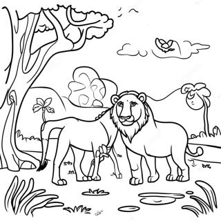 Page A Colorier Safari De La Faune Africaine 5544-4432