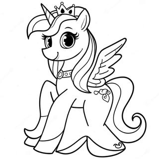 Page A Colorier De La Princesse Cadence Dans Une Robe Etincelante 55492-46155